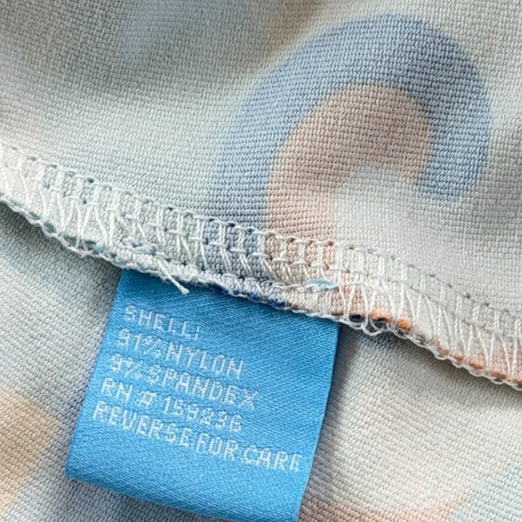 J. McLaughlin Blue Coral Deco Crest Quarter Zip Pullover Top Size Small - Picture 8 of 9